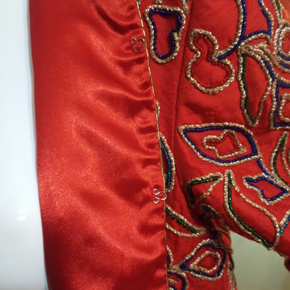 Vintage silk beaded brocade Jacket - Picture 6 of 7